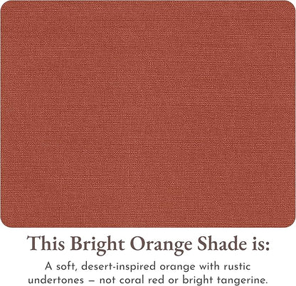 California Design Den Twin XL Bed Sheets Set - Natural 100% Cotton Sateen, Deep Pockets, Breathable and Durable Bedding for Dorm Rooms, College (Bright Orange)