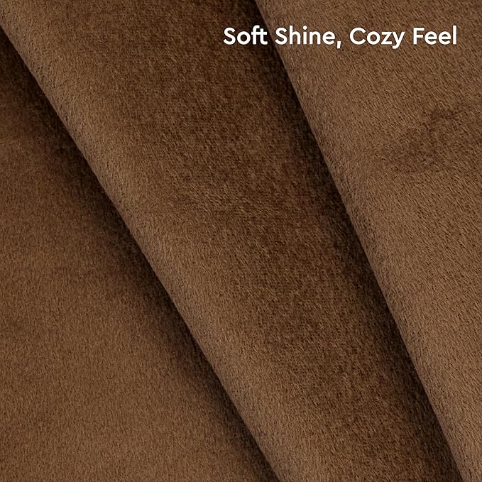 Encasa XO Velvet Throw Pillow Covers 20x20 in (50x50 cm) - Brown - Set of 2 No Inserts, Only Pack of 2 Cases | Soft Square Decorative Euro Shams Cushion Cover for Couch, Sofa