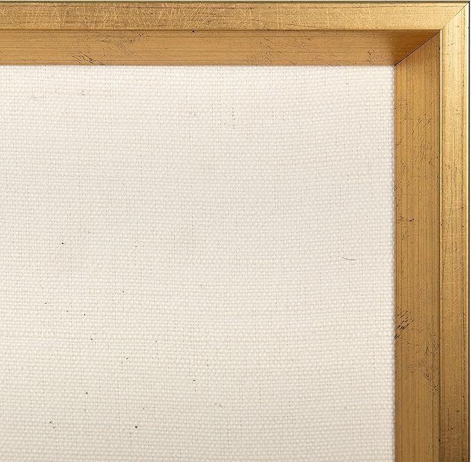 Kate and Laurel Calter Framed Linen Fabric Pinboard, 25.5 x 41.5, Gold