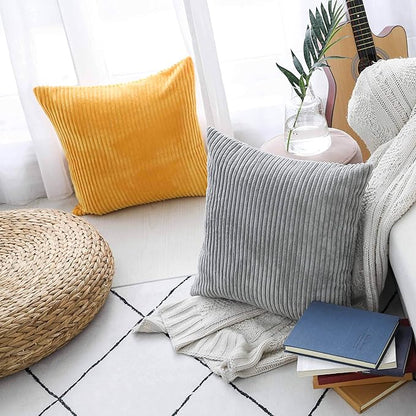 Home Brilliant Pillow Covers 16x16 Sofa Couch Pillow Covers Decorative Accent Pillowcases for Bedroom Fall Winter Decor, 40x40 cm, Sunflower Mustard Yellow
