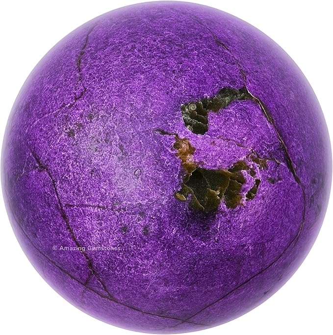 Amazing Gemstone Stichtite Crystal Ball with Stand - 1.5 Inches Crystal Sphere Meditation Balls for Witchcraft and Decorative Balls