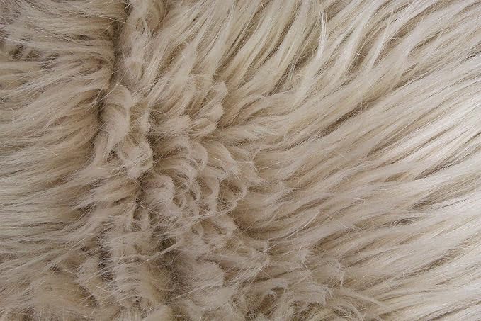 Nouvelle Legende Faux Fur Sheepskin Rug Duo, Soft, Plush, Premium High-Pile Accent Rug for Bedrooms, Hallways & Living Spaces, Warm & Cozy, Decorative, Faux Leather Backing, 23" x 73", Brown