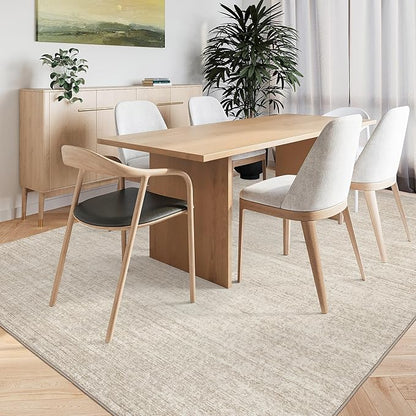 Valenrug Washable Rugs 4x6 - Stain Resistant 4x6 Area Rugs for Living Room, Non Slip Backing Printed Rugs for Bedroom, Folable Machine Washable Area Rug(4'x6', Beige)