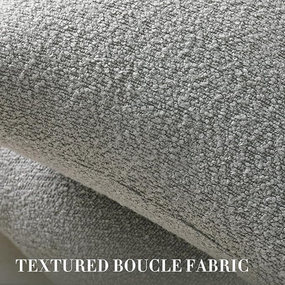 Throw Pillow Covers 18 x 18 Inch Set of 2, Accent Soft Boucle Textured Pillow Cover, Decorative Solid Color Cozy Cushion Pillow Case for Couch Bedroom Sofa Living Room Home Decor, Light Gray