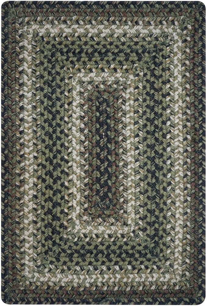 Homespice Pinecone Jute Woven Placemats, Warm Country Rustic Decor, Set of 4, Green 13x19 Rectangle Table Mats - Vibrant Colors, Durable, Easy to Clean and Protects Furniture