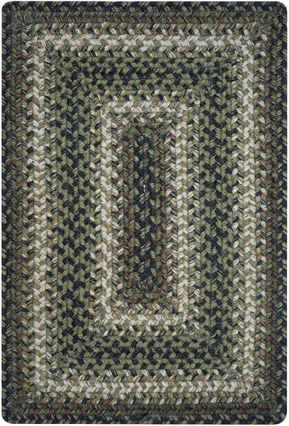 Homespice Pinecone Jute Woven Placemats, Warm Country Rustic Decor, Set of 4, Green 13x19 Rectangle Table Mats - Vibrant Colors, Durable, Easy to Clean and Protects Furniture