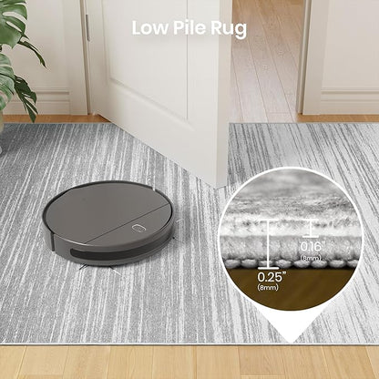Valenrug Washable Rugs 8x10 - Non Slip 8x10 Area Rugs for Living Room, Stain Resistant Area Rugs for Bedroom, Foldable Machine Washable Area Rug(8'x10', Grey)