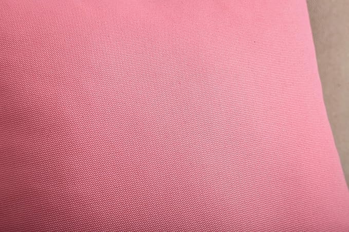 TangDepot Handmade Decorative Solid 100% Cotton Canvas Throw Pillow Covers/Cushion Covers, 45 Colors Available - (20" x20" , Pink, 2 Count (Pack of 1))