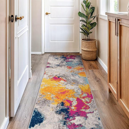 Rugshop Sky Collection Modern Abstract Runner Rug 2'7" x 6' Multi