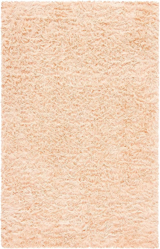 SAFAVIEH Faux Sheep Skin Collection 6' x 9' Light Pink FSS235U Silken Glam 2.35-inch Thick Area Rug