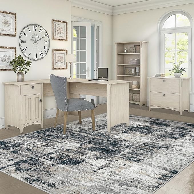 5x7 Area Rugs for Living Room, Washable Modern Abstract Large Area Rug Neutral Soft Non Slip Kids Rug Stain Resistant Indoor Carpet for Bedroom Nursery Dining Room Home Office(BlackGrey, 5'x7')