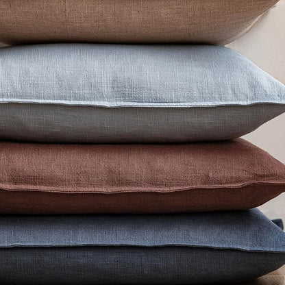 Foindtower Pack of 2, Decorative Linen Soild Throw Pillow Covers Soft Accent Euro Cushion Case Boho Farmhouse Pillowcase for Chair Couch Sofa Bedroom Living Room Home Decor 20 x 20 Inch Sky Blue