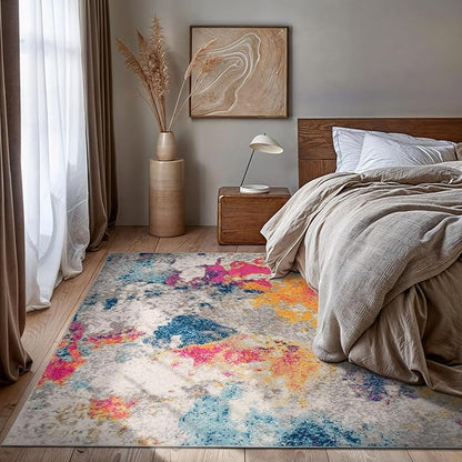 Rugshop Sky Collection Modern Abstract Area Rug 5' x 7' Multi