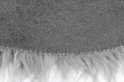 Nouvelle Legende Faux Fur Sheepskin Rug Duo, Soft, Plush, Premium High-Pile Accent Rug for Bedrooms, Hallways & Living Spaces, Warm & Cozy, Decorative, Faux Leather Backing, Easy Care, 23" x 73", Gray