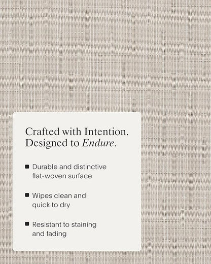 Chilewich Bamboo Placemats Set of 4 - Round Woven Placemats - Reusable, Stain-Resistant, Indoor/Outdoor Tabletop Protection - 15" - Chino