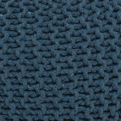 REDEARTH · Round Pouf Foot Stool Bean Bag Ottoman - Hand Knitted Boho Pouffe - Home Decor Poof - Stuffed Foot Rest for Living Room - Nursery - Bedroom - Patio (19.5"x19.5"x14") - Teal, Set of 2