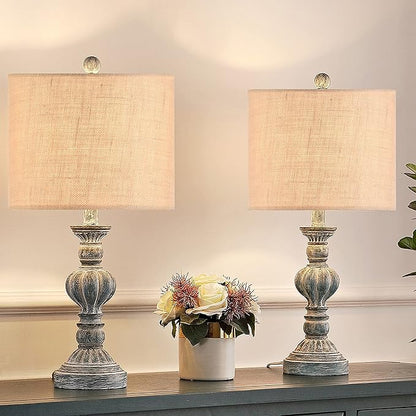 GO&SO Set of 2 Lamp Shades for Table Lamps Floor Lamps Rustic Brown Drum Lampshades- 13" Top x 13" Bottom x 10" High (Spider) Natural Burlap - Medium Lampshades Modern -Farmhouse Assembly Required