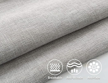 Stellhome Pack of 2 Burlap Throw Pillow Covers Farmhouse Linen Cushion Covers Pillowcase, Home Decor Decorations for Sofa Couch Bed Chair 22x22 Inch/55x55 cm, Grey