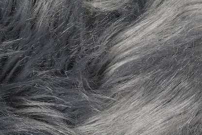 Nouvelle Legende Faux Fur Sheepskin Rug Quattro, Soft, Plush, Premium High-Pile Accent Rug for Bedrooms, Hallways & Living Spaces, Warm & Cozy, Faux Leather Backing, Easy Care, 43" x 73", Gray