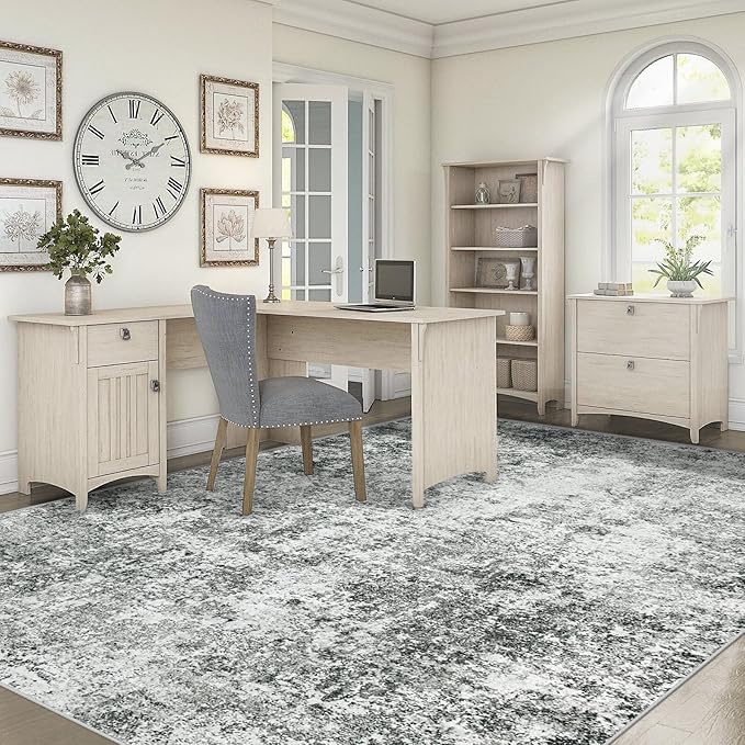 6x9 Area Rugs for Living Room, Washable Modern Abstract Large Area Rug Neutral Soft Non Slip Kids Rug Stain Resistant Indoor Carpet for Bedroom Nursery Dining Room Playroom Home Office(Grey, 6'x9')