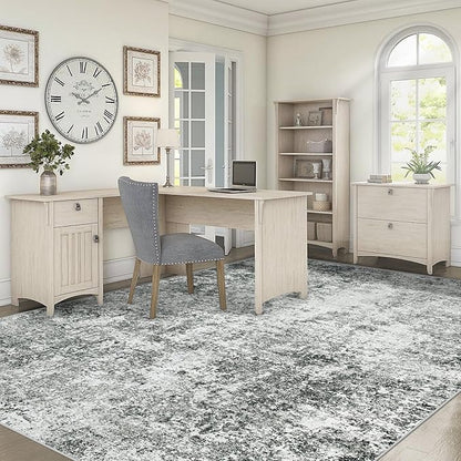 6x9 Area Rugs for Living Room, Washable Modern Abstract Large Area Rug Neutral Soft Non Slip Kids Rug Stain Resistant Indoor Carpet for Bedroom Nursery Dining Room Playroom Home Office(Grey, 6'x9')
