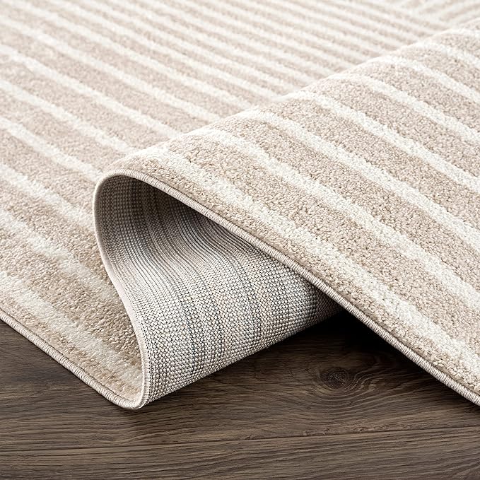 Abani Area Rug for Living Room -Nuevo 5' x 8' Beige Arch Pattern Area Rug, Soft and Durable Living Room Rug, Stain and Fade Resistant, Chic Modern Design, Pet & Kid Friendly