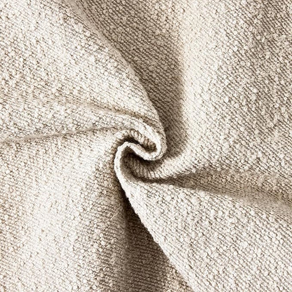 Boucle Decorative Throw Pillow Covers for Couch Set of 2, 16x16 inches, Beige