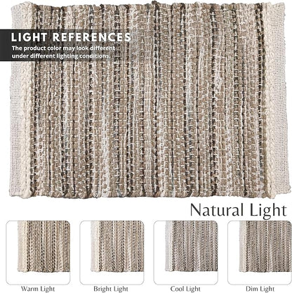 Hausattire Woven Table Placemats Set of 4 - Olive Green Christmas Jute Outdoor Table Mats for Kitchen Dining Decoration |Heat Resistant Farmhouse Dinner Placemat for Thanksgiving Decor |13x19 Inch