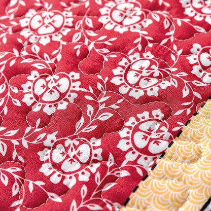 HoneiLife Quilt Set Queen Size - Retro Bedspreads 3-Pieces,Lightweight Coverlets for Queen Bed,Patchwork Bed Cover, Queen Quilt Bedding Set All Season Quilts-Orange
