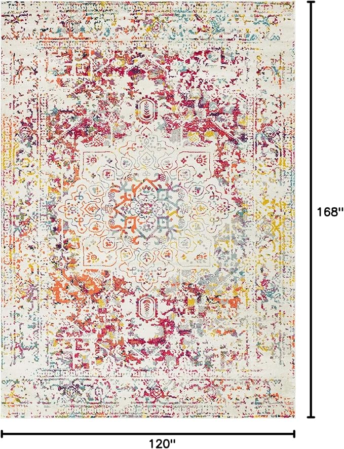 Rugs.com Arlington Collection Rug – 10' x 14' Multi Medium-Pile Rug Perfect for Living Rooms, Large Dining Rooms, Open Floorplans