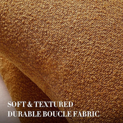 Throw Pillow Covers 20 x 20 Inch Set of 2, Accent Soft Boucle Textured Pillow Cover, Decorative Solid Color Cozy Cushion Pillow Case for Couch Bedroom Sofa Living Room Home Decor, Yellow