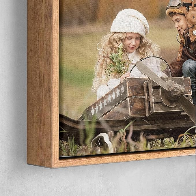 Personalized Custom Canvas Prints: Photo On Canvas (Light Brown, 18X24) Transform Your Photos into Stunning Framed Wall Art Digitally Printed Photo To Canvas Ideal for Home Decor, Gifts Keepsakes.Made in Texas, USA