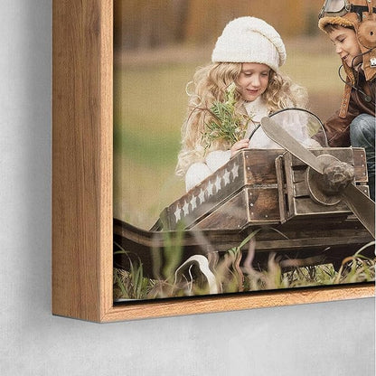 Personalized Custom Canvas Prints: Photo On Canvas (Light Brown, 18X24) Transform Your Photos into Stunning Framed Wall Art Digitally Printed Photo To Canvas Ideal for Home Decor, Gifts Keepsakes.Made in Texas, USA