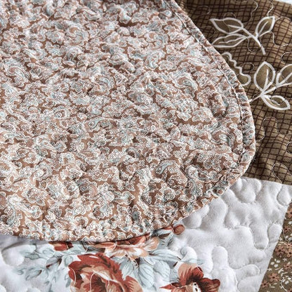 HoneiLife Qversized Queen Quilt - 106"x106" Quilt Sets 3-Piece, Microfiber Bedding Sets Queen Size, Rustic Bedspreads for All Season Use, Patchwork Coverlet for Queen Beds