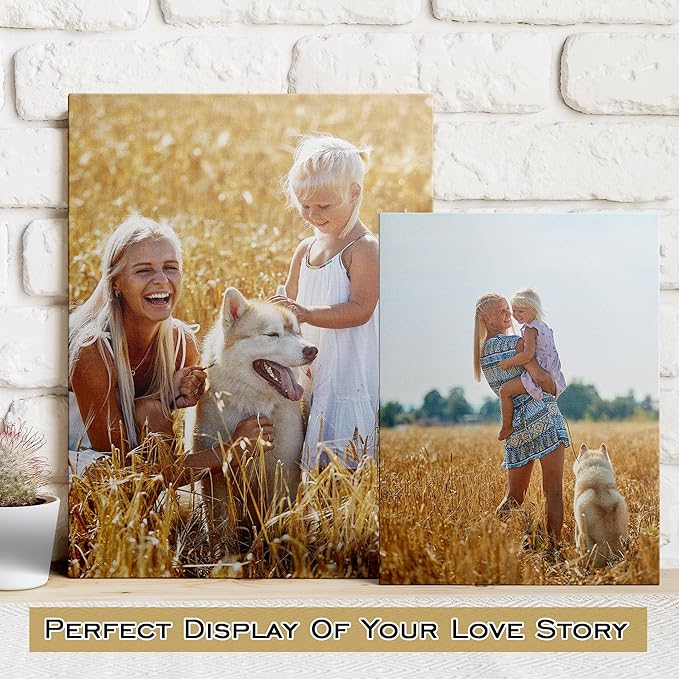 GMissT Canvas Prints With Your Photos - Personalized Pictures On Canvas Custom Poster for Home Decor - Floating Frames & Gift Wrapping Available