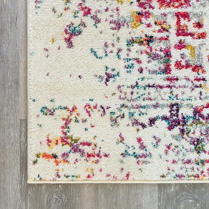 Rugs.com Arlington Collection Rug – 8x11 Light Multi Medium-Pile Rug Perfect for Living Rooms, Large Dining Rooms, Open Floorplans