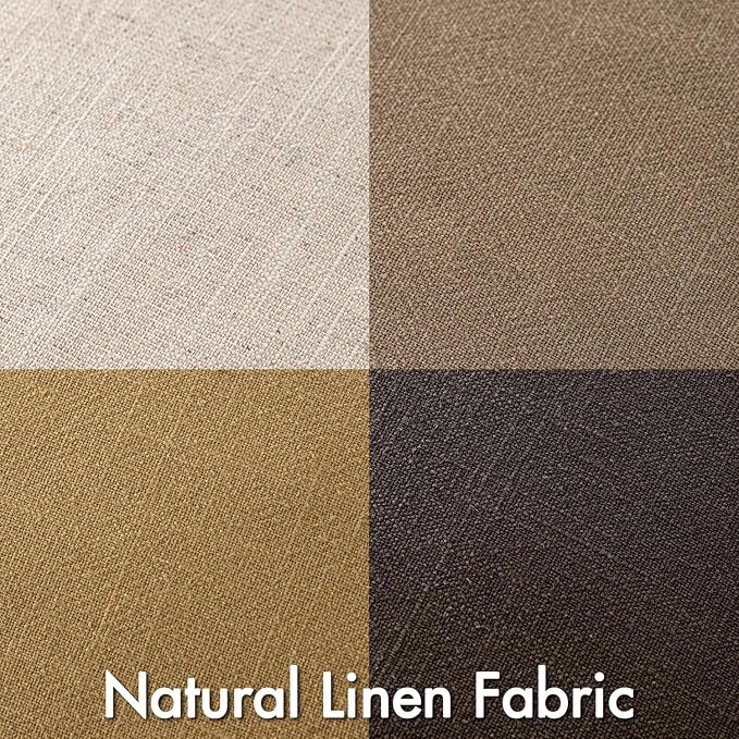 MIULEE Neutral Gold/Brown Linen Pillow Covers Pack of 4 Decorative Natural Throw Pillow Covers Soft Accent Boho Farmhouse Couch Pillowcases Modern Spring Decors for Living Room Bed Sofa 24x24 Inch