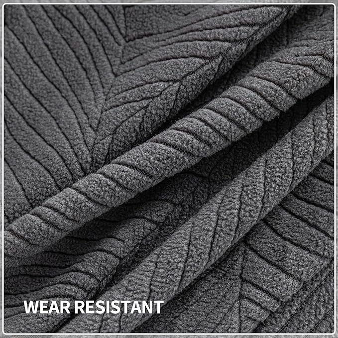 Couch Covers for Sectional Sofa, Washable Stretch Soft Sofa Cushion Covers L Shape Sofa Slipcovers Anti Slip Furniture Decor Protector for Pets (2 Seaters Covers+1 Chaise Cover,Dark Gray)