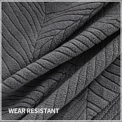 Couch Covers for Sectional Sofa, Washable Stretch Soft Sofa Cushion Covers L Shape Sofa Slipcovers Anti Slip Furniture Decor Protector for Pets (1PC L Chaise Cover,Dark Gray)