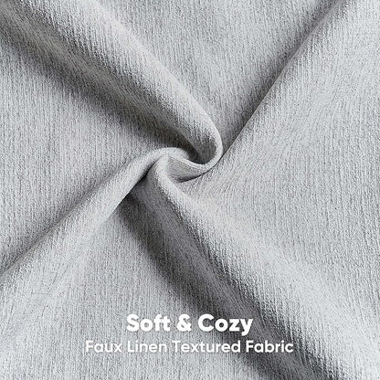 FUTEI Light Grey Chenille Decorative Throw Pillow Covers 20x20 Inch Set of 2,Soft Cozy Faux Linen Textured Cushion Case,Farmhouse Home Decor for Couch Living Room