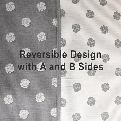 NTBAY 3 Layers Cotton Muslin 68x92 Twin Bed Blanket, Super Soft Breathable Thermal Yarn Dyed Quilt for Adults, Perfect Lightweight Blanket for Couch Sofa Bed All Seasons, Grey Rose