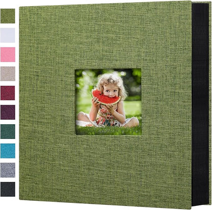 Mublalbum Photo Album 4x6 1000 Photos Linen Cover Large Picture Book Holds Horizontal and Vertical Pockets for Wedding Family Anniversary and Baby (Green)