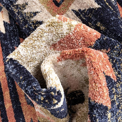 Well Woven Tulsa Lea Blue Traditional Southwestern Tribal 2'3" x 7'3" Runner Rug