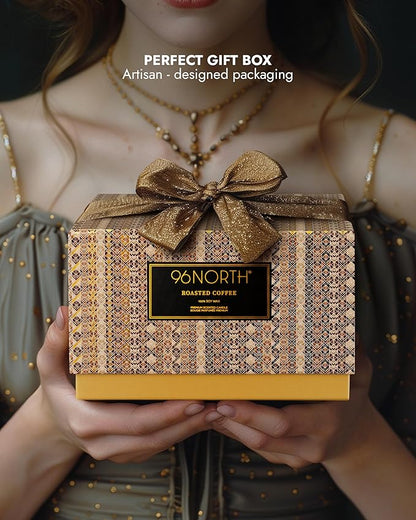 96NORTH Luxury Coffee Soy Candle | Large 3 Wick Jar Candle | Up to 40 Hours Burning Time | 100% Natural Soy Wax | Housewarming Gift for Men and Women