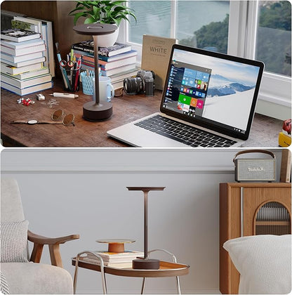 1 Pack Rechargeable Table Lamps Cordless, Portable 5000mAh Outdoor Table Light, 3 Color Stepless Dimming LED Table Lamp with Memory Function, for Home/Dinner/Patio/Restaurant.(Rust)