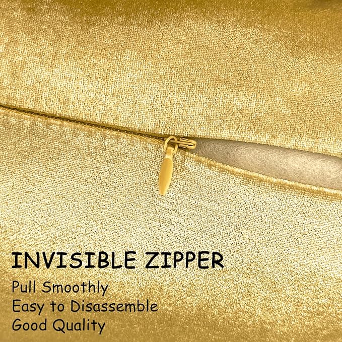 2 Pack 26x26 Pillow Cover Velvet Pillow Covers, Square Throw Pillow Covers for Living Room Decorations Throw Pillow Case, Throw Pillow Cover Cushion Cover for Home Sofa Bedroom Car, Gold