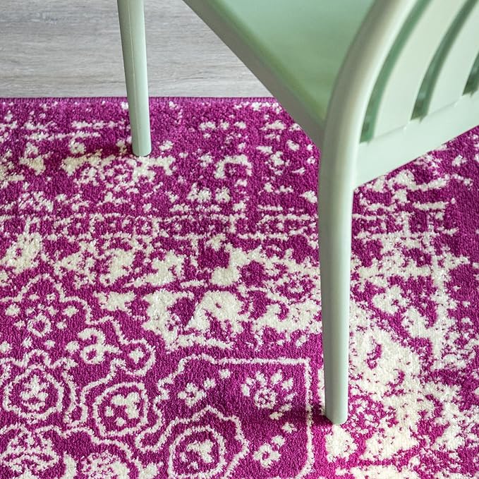 Rugs.com Arlington Collection Rug – 3' x 5' Purple Medium-Pile Rug Perfect for Living Rooms, Large Dining Rooms, Open Floorplans