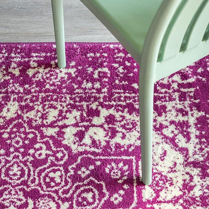 Rugs.com Arlington Collection Rug – 3' x 5' Purple Medium-Pile Rug Perfect for Living Rooms, Large Dining Rooms, Open Floorplans