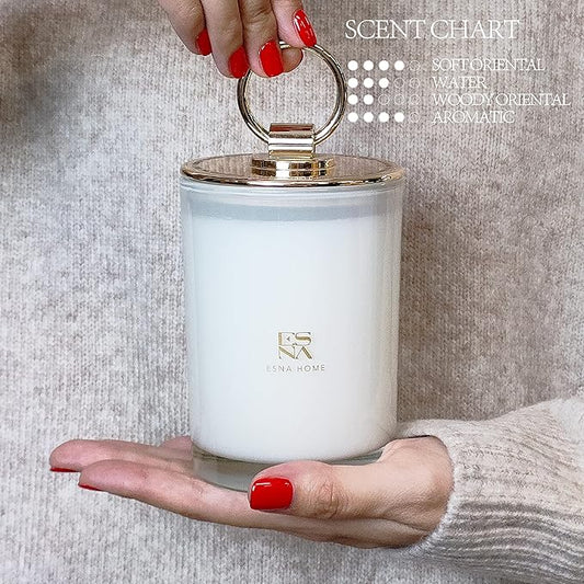 Luxury Scented Candle Aromatherapy Candles for Home Scented 100% Natural Soy Candles Hand Poured Vegan Wax Holiday Candles Gift for Christmas Home Decor Gifts for Women 8.8oz Long Lasting Slow Burn