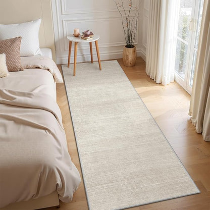 Valenrug Washable Rugs 2x5 - Stain Resistant 2x5 Area Rugs for Living Room, Non Slip Backing Large Area Rugs for Bedroom, Folable Machine Washable Area Rug (2'x5', Beige)